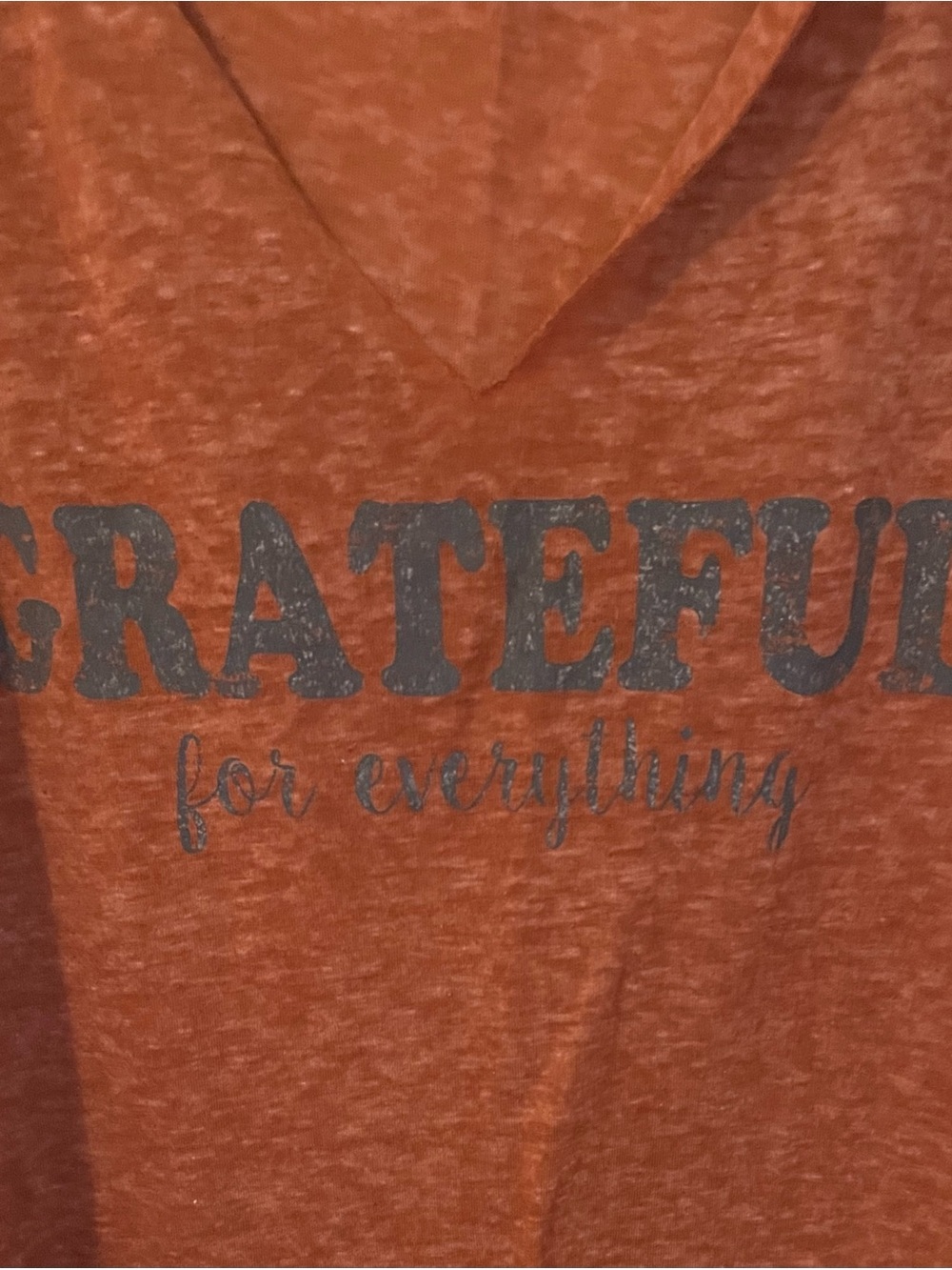 Maurices Orange 'Grateful for everything' Short Sleeve Tee